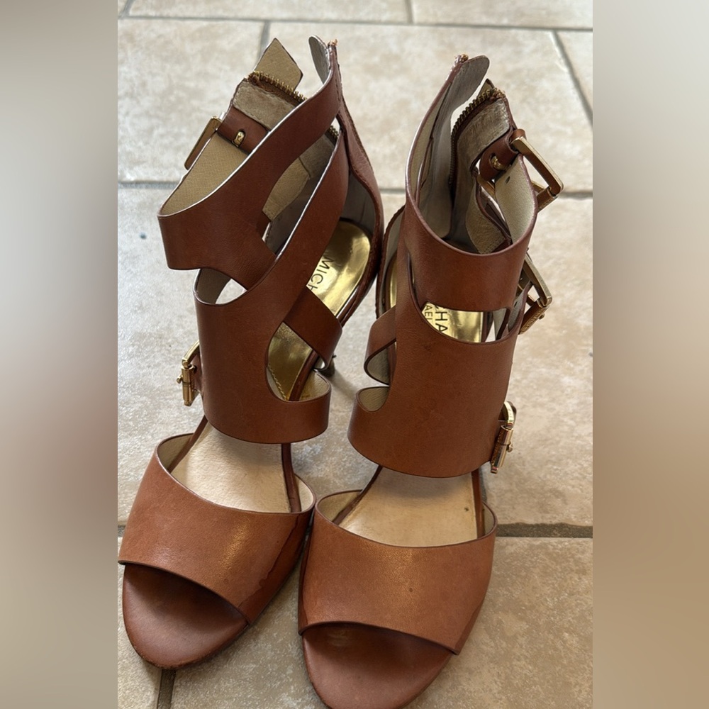 Michael Kors Brown Strappy Heels